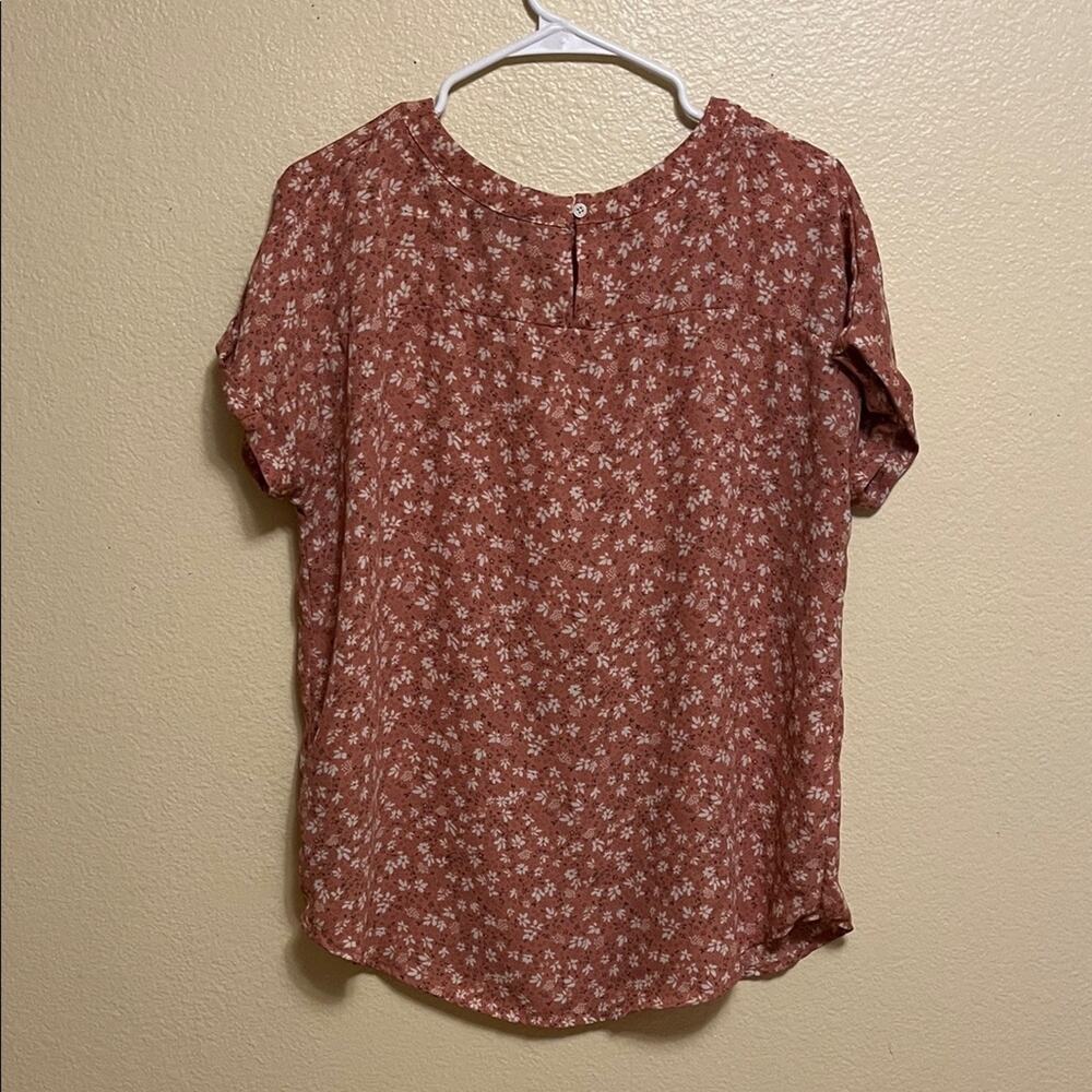 Buffalo David Bitton Rust Floral Blouse - Picture 3 of 3